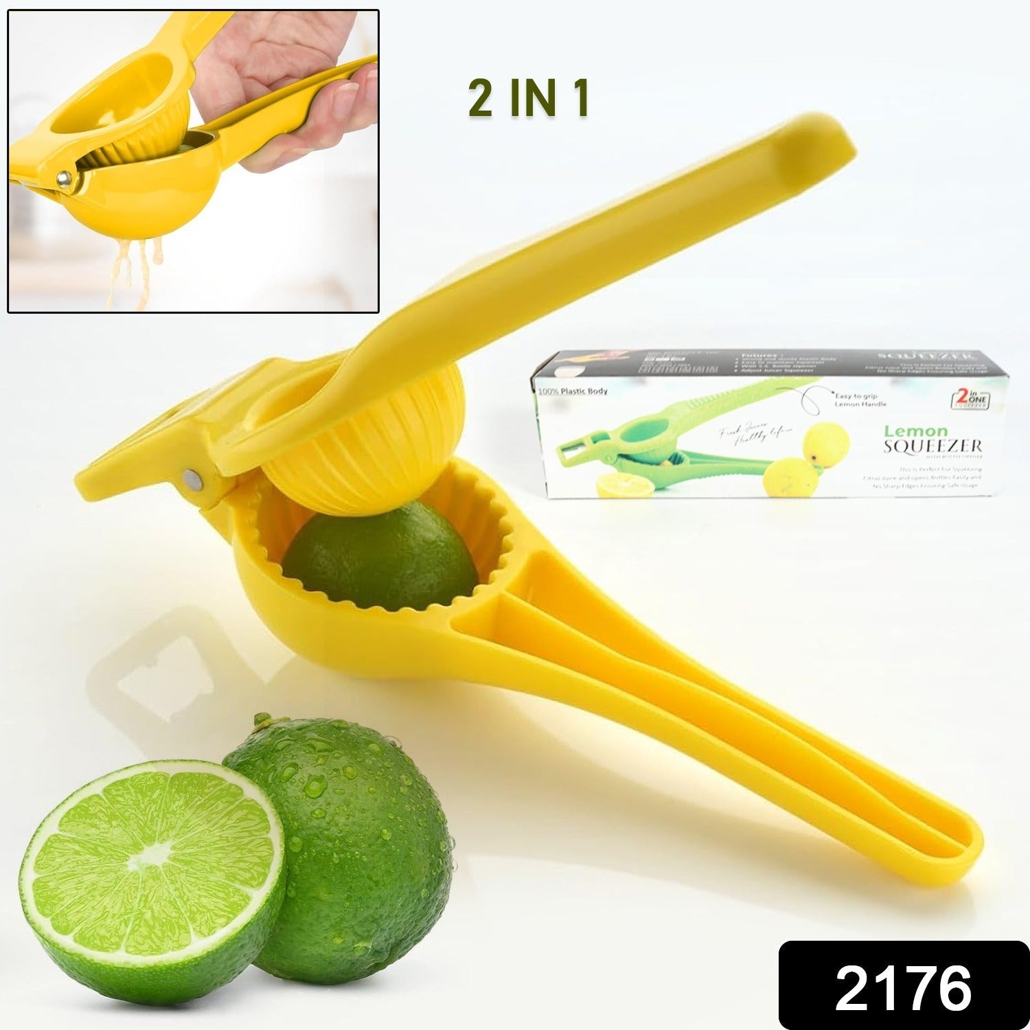 Kitchen 2 in 1 Unbreakable Lemon Squeezer and Bottle Opener (1 Pc) Kitchen 2 in 1 Unbreakable Lemon Squeezer and Bottle Opener (1 Pc)